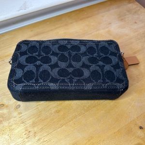 Coach Kira black denim crossbody